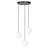 Emibig Suspension Luminaire Royal Acier Noir | Convient pour 3x E14 - Max 10W